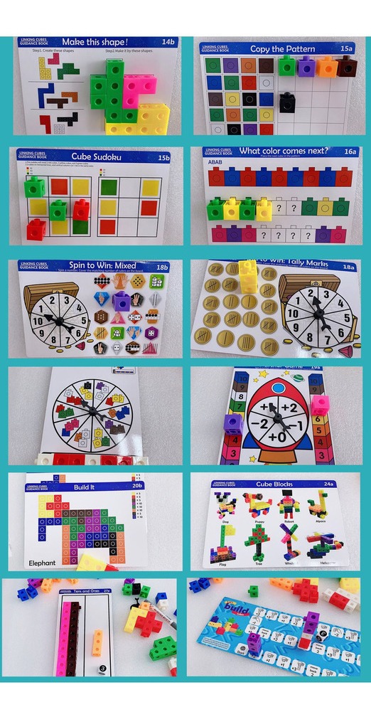 Conjunto De Atividades Magic Number Blocks Mathlink Cubes - Imagem 4