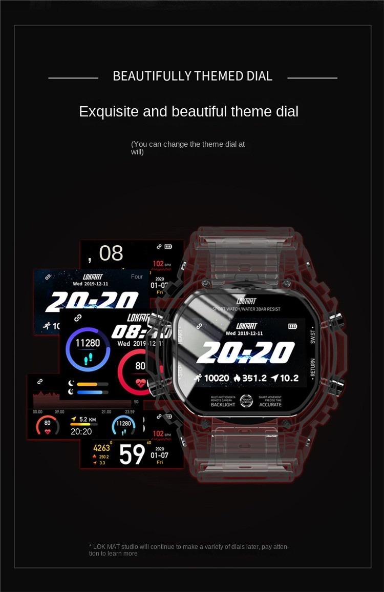 Lokmat Ocean Novo Smartwatch Ip68 Impermeável - Imagem 6