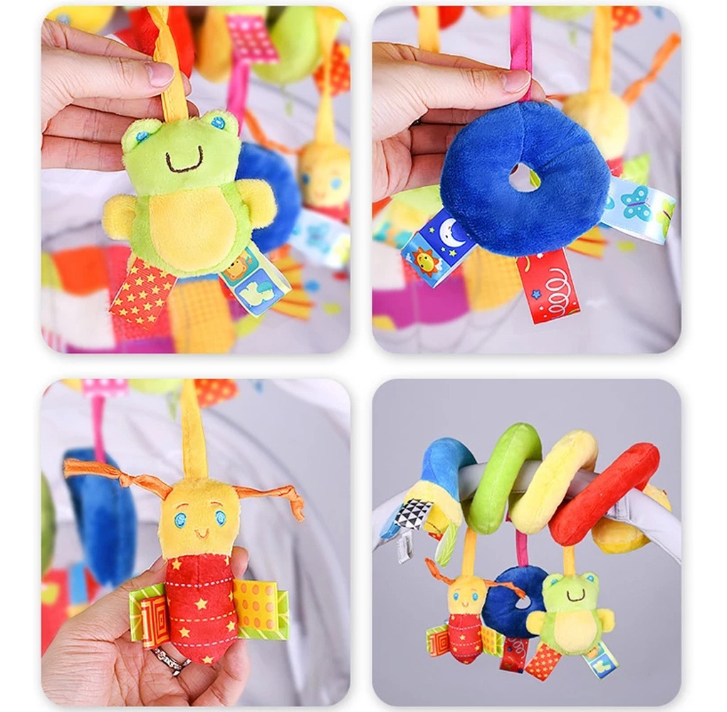 Carrinho De Bebê Espiral Móvel Menina+meias E Chocalhos De P - Imagem 7