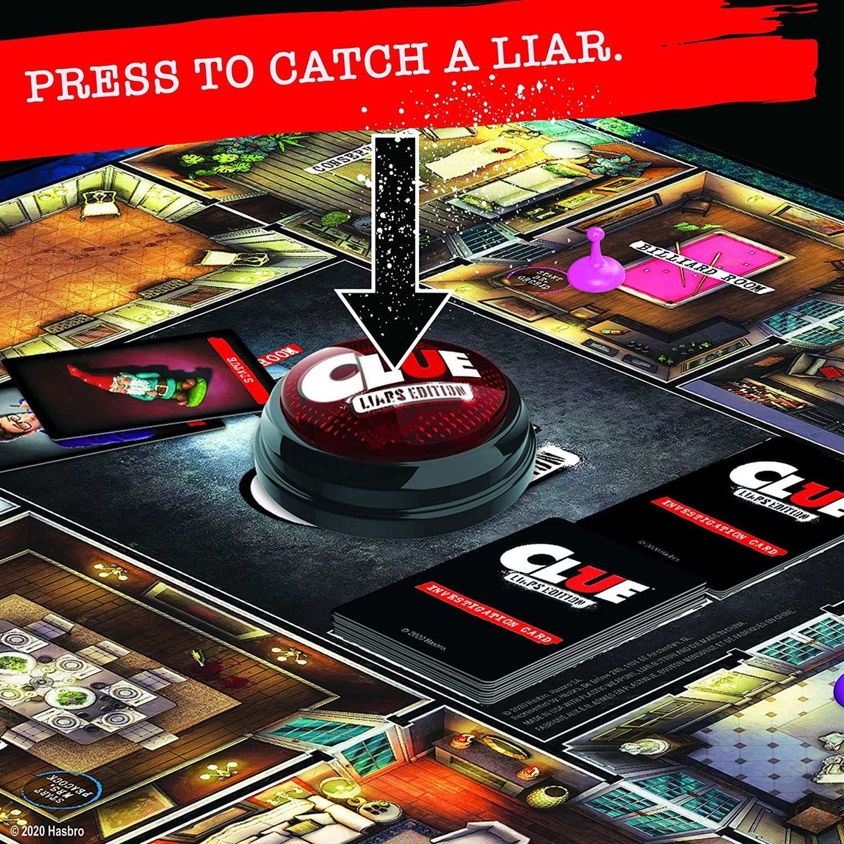 Clue Liars Edition Jogo De Tabuleiro Murder Mystery Game Kid - Imagem 6