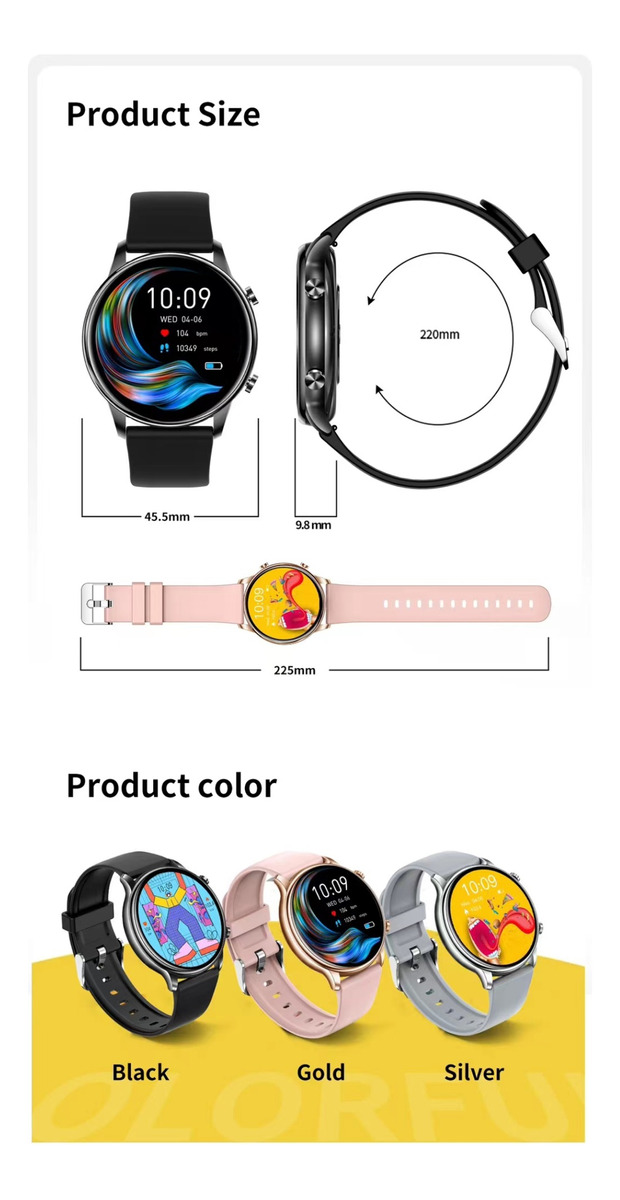 Para Xiaomi Huawei Smartwatch Para Mulheres Ultrafino - Imagem 10
