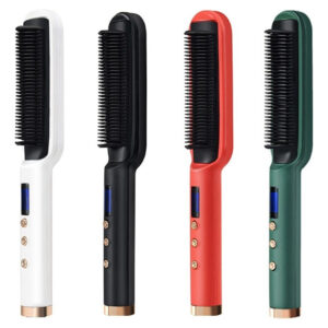 Escova Alisamento De Cabelo Cerâmica Ânion Profissional Lcd