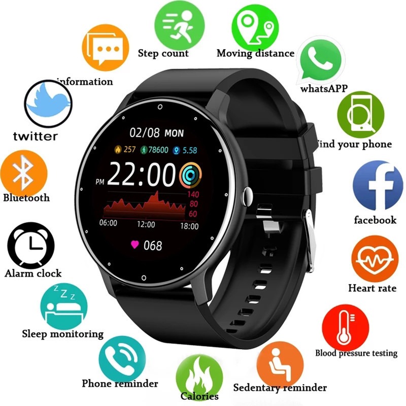 Smartwatch Para Xiaomi Huawei Zl02 Health Tracker