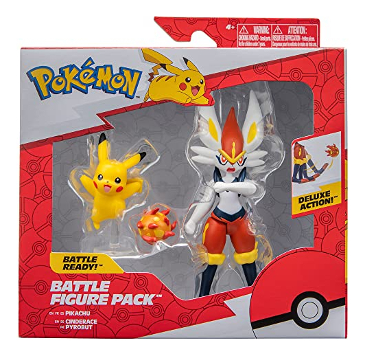 O Pacote Pokémon Battle Figure 2 Inclui Cinderace De 45 Pole - Imagem 3