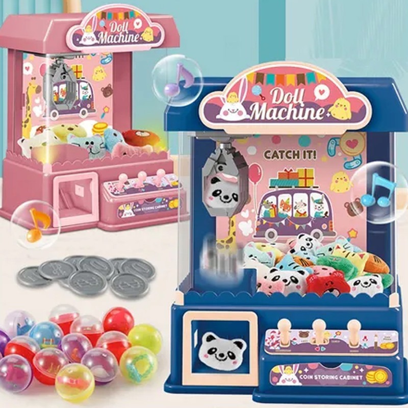 Maquina Garra Brinquedo + 10 Pelúcias Boneca De Pelúcia - Imagem 3