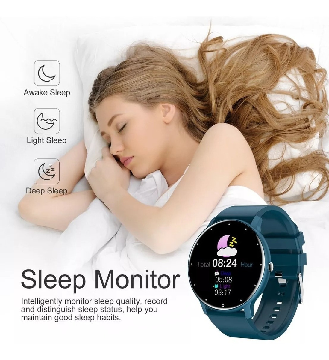 Sport Smart Watch Men Ip68 Relógio Bluetooth Preto À Prova D - Imagem 12