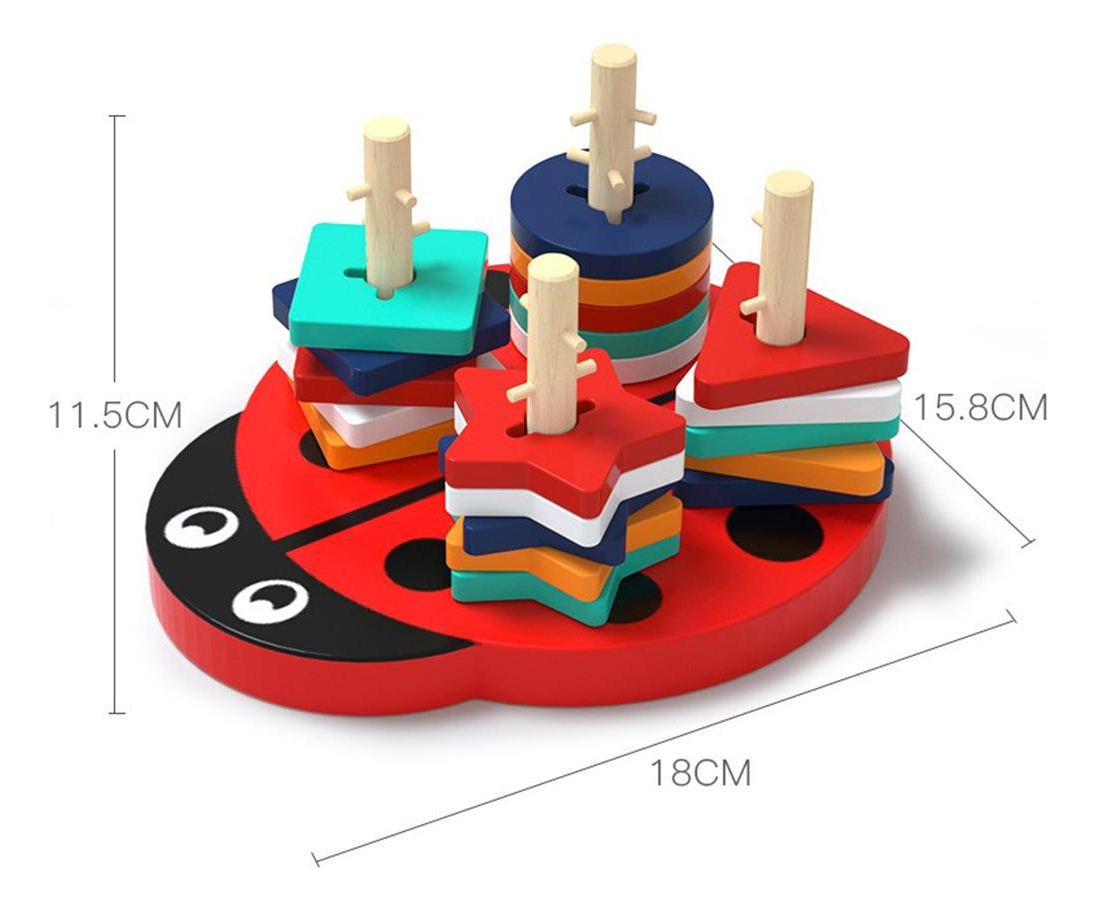 Formas Geométricas Brinquedos Montessori Matching Cognition - Imagem 4