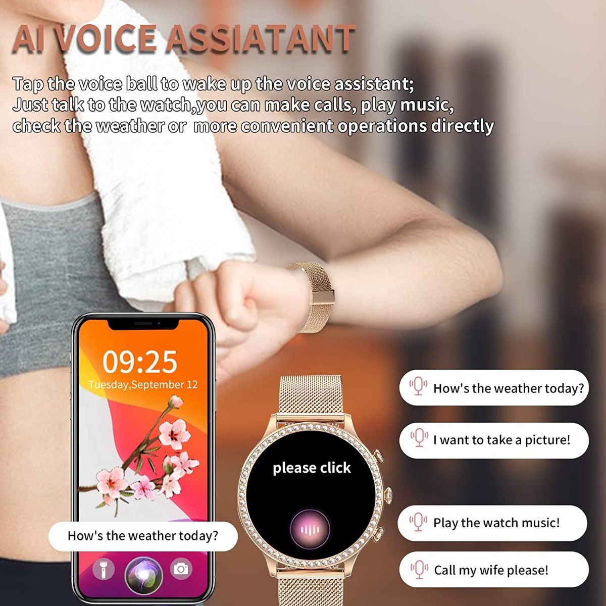 Relógios Inteligentes Para Mulheres Fitness Tracker - Imagem 9
