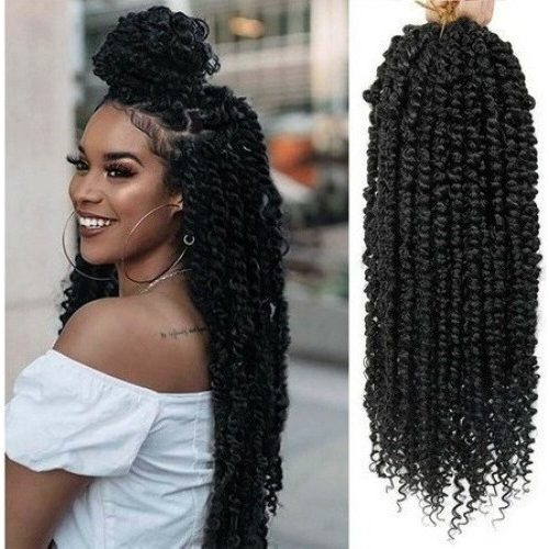 Aplique Cabelo Com Cachos Em Crochê De Ondas De Agua 3 Pcs