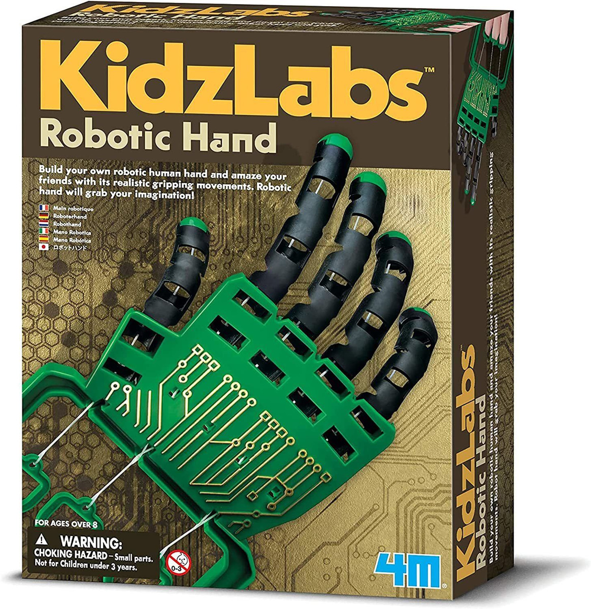 4m Kidzlabs Kit De Mão Robótico Diy Robô Mecânico Ciência