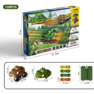 Kit 138 Pista De Carrinhos De Brinquedo Infantil Dinossauro