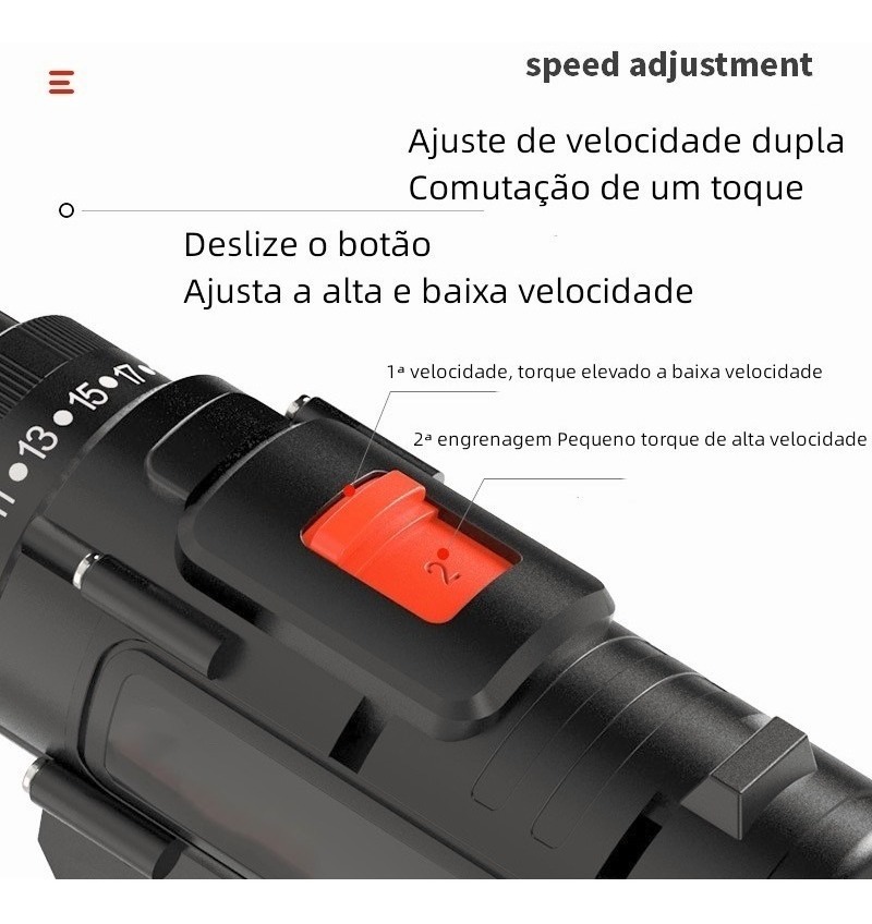 Furadeira Impacto Profissional Furadeiras 48v 2 Baterias - Imagem 4