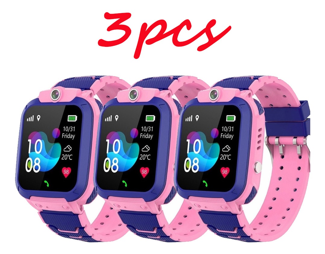 3pc Azul Smartwatch De C/localizador Lbs/llamada Sos P/menin - Imagem 11