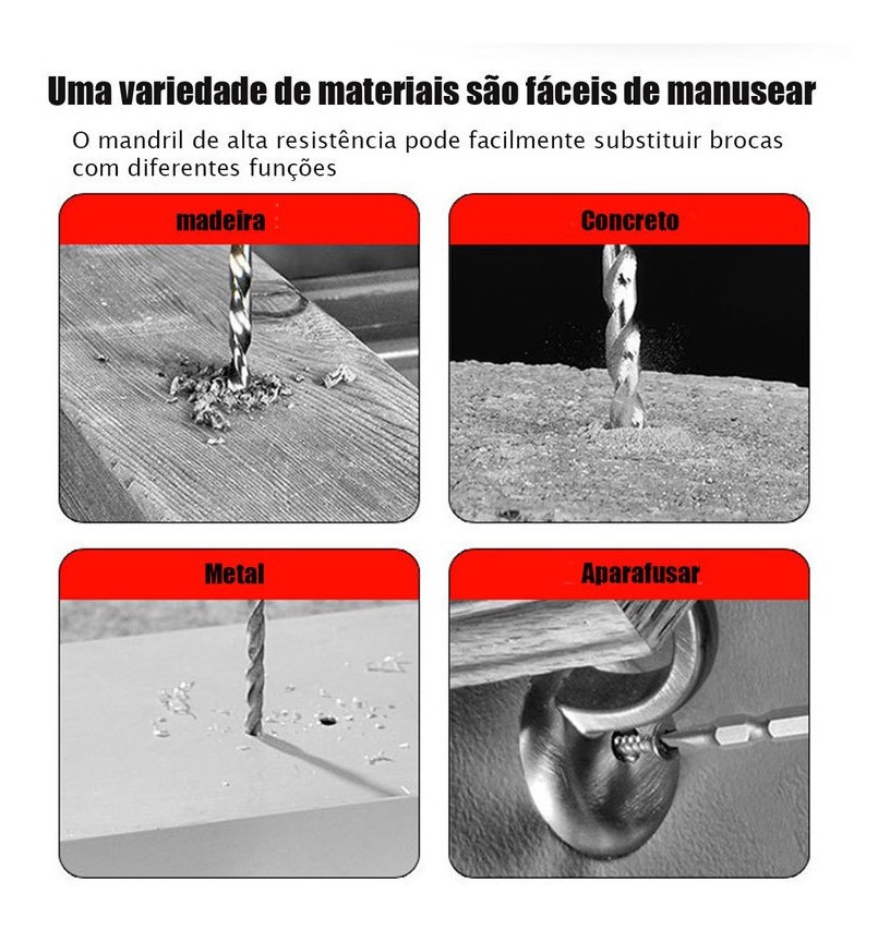 Caixa De Ferramentas Completa Furadeira 1 Bateria 21v - Imagem 7
