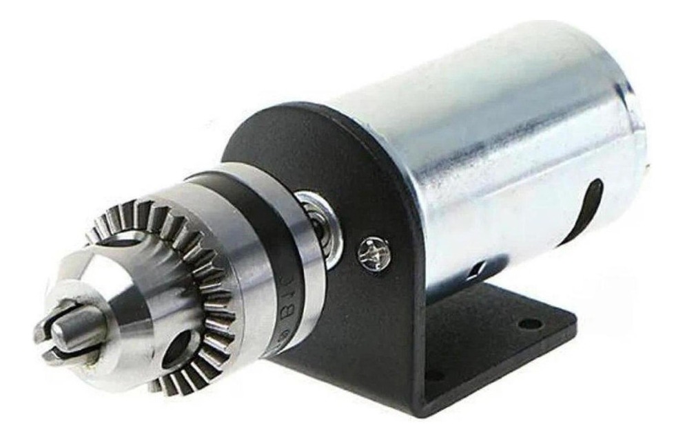 Dc 12v-36v Prensa De Torno 555 Motor Com Taladro Manual Em M
