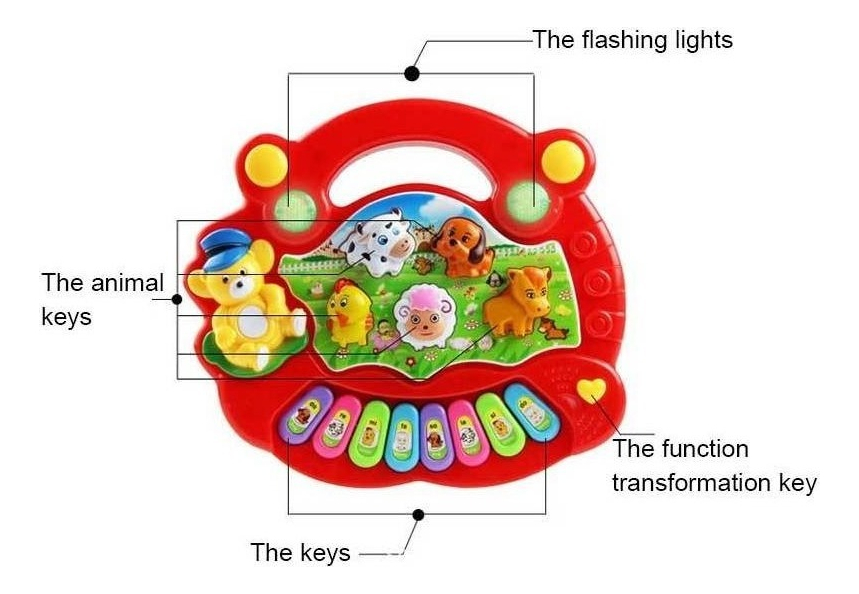 Teclado Piano Musical Bebê Brinquedo Infantil - Imagem 5