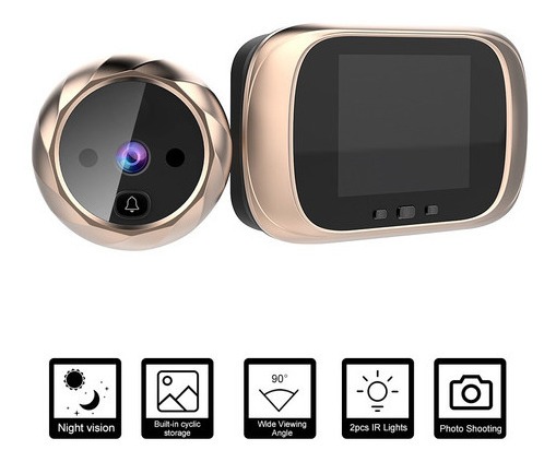 Visor Digital Porta Olho De Gato Porta Câmera Campainha - Imagem 2