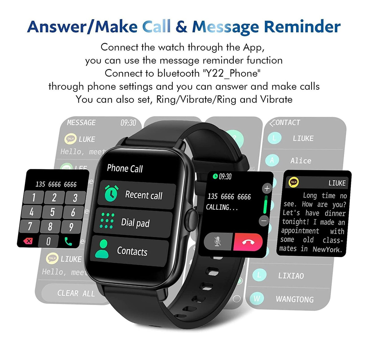 Smartwatch Relógio Fitness Para Android Ios Telefon - Imagem 3