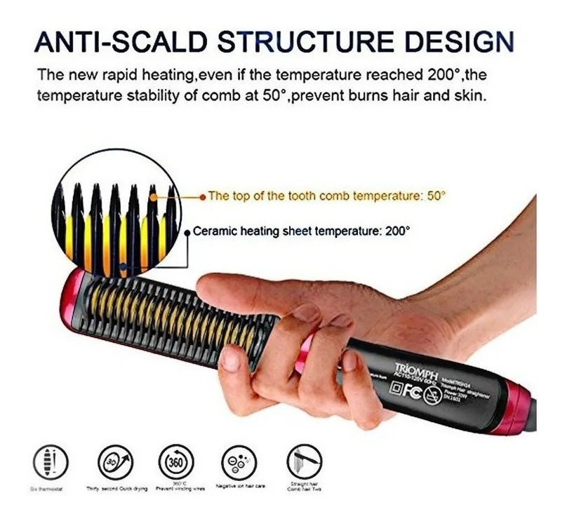 Escova De Alisamento De Cabelo Profissional - Imagem 5
