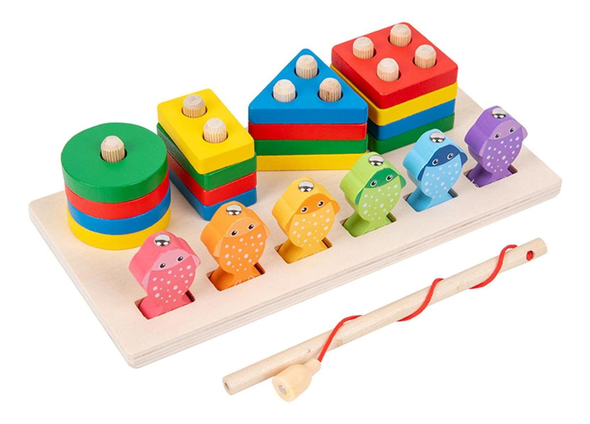 Conjunto De De Pesca Montessoriana Educativo Compatível Com - Imagem 2