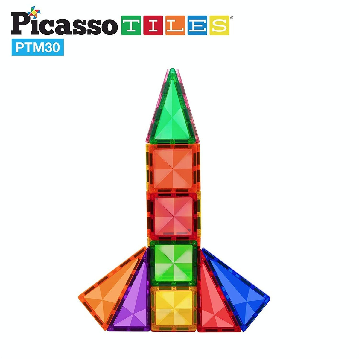 Picassotiles 30 Peças Magnéticos Blocos De Construção Mini D - Imagem 6
