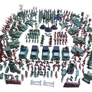 Soldadinho De Exército De Plástico 4 Cm 307 Peças
