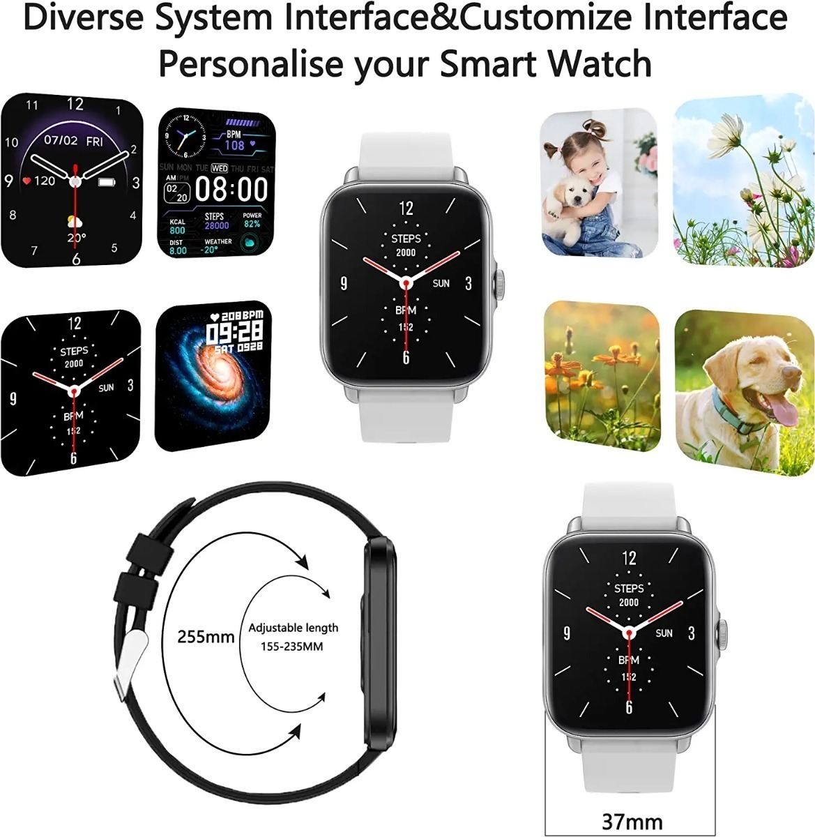 Smartwatch Para Mulheres E Homens (atender/fazer Ch - Imagem 17