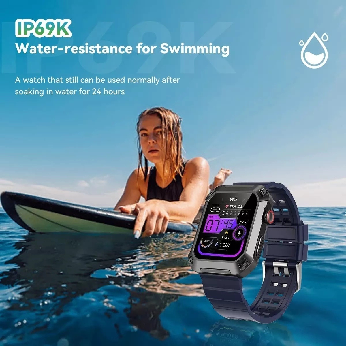 Smartwatch Militar Masculino (atender/ligar) - Imagem 13