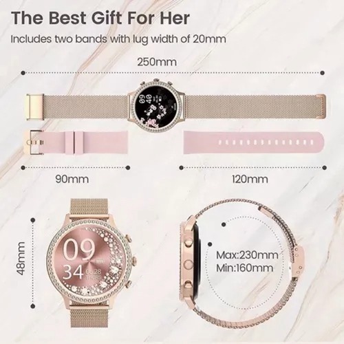 Para Xiaomi Huawei Smartwatch Ladies Sports Blu - Imagem 14