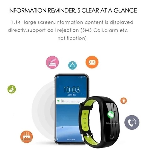 Pulseira Inteligente Gps F21 Fitness Tracker 1,14 Pulseira - Imagem 6