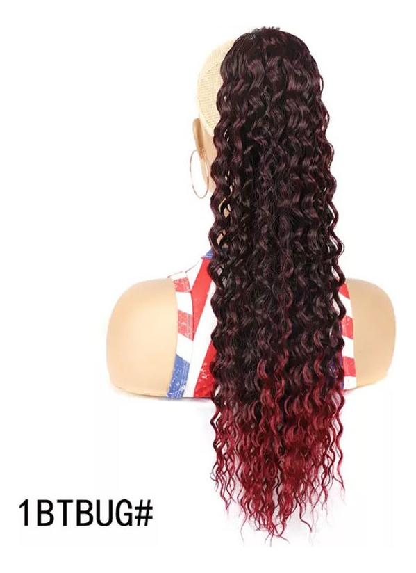 2set Peruca Natural Cabelos Humanos Rabo De Cavalo 60cm - Imagem 8