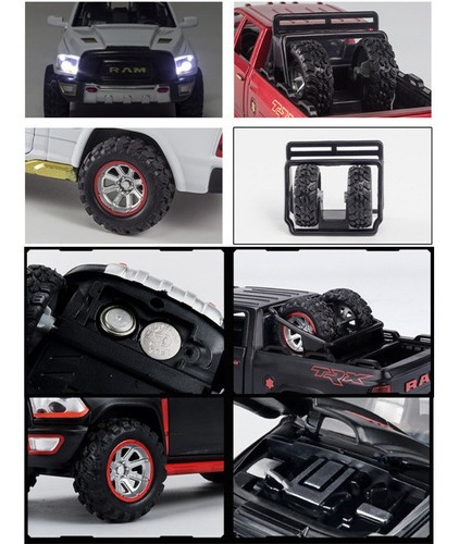 Carros De Metal Em Miniatura Dodge Ram Trx Abre Portas Coleç - Imagem 4