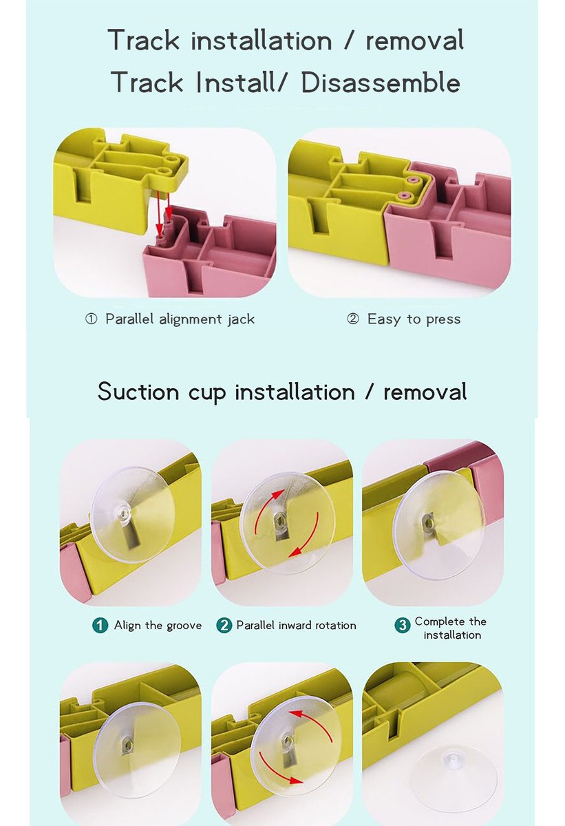 Brinquedos De Banho Fun Diy Slide Indoor Cachoeiras Track St - Imagem 5