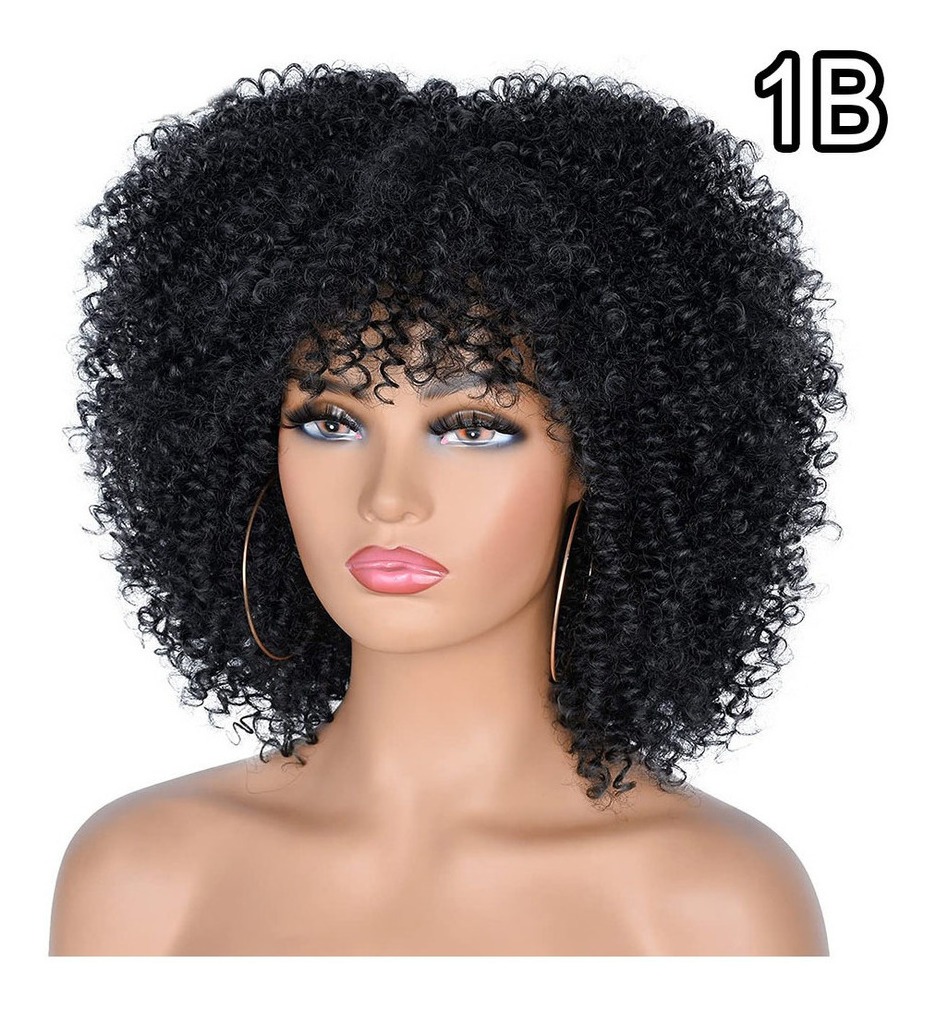 Peruca Peruca Afro Cacheada Para Uso Diario - Imagem 4