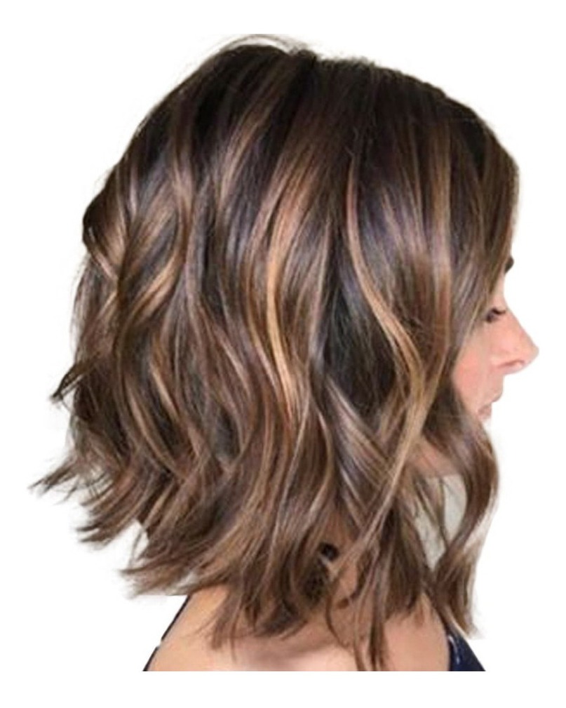 Perucas De Cabelo Humano K Short Wavy Bobo Rose Net