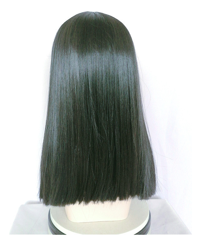 Peruca Cabelo Humano Original Feminino 45 Cm Longo, Preto, C - Imagem 5