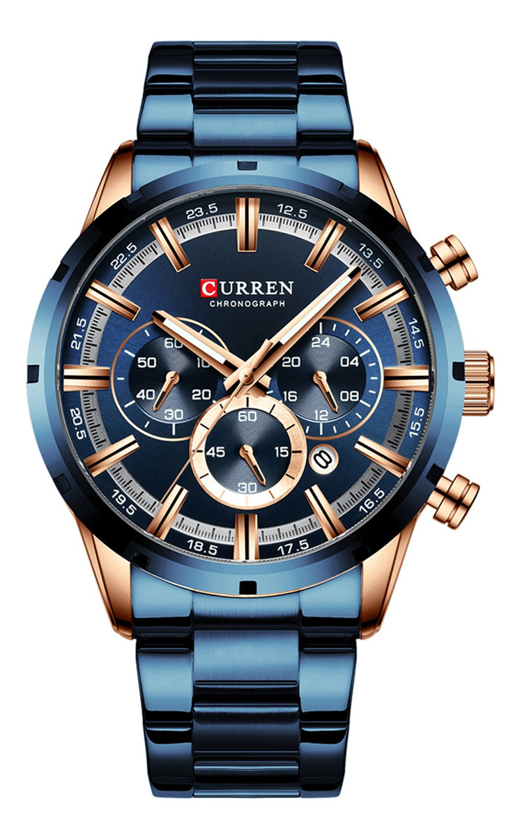 Curren 8355 Luxo Clássico Negócios Quartzo Homens Relógio 3a