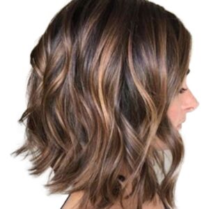 Perucas K Curto Ondulado Bobo Cabelo Humano Rose Net Wigs Gl