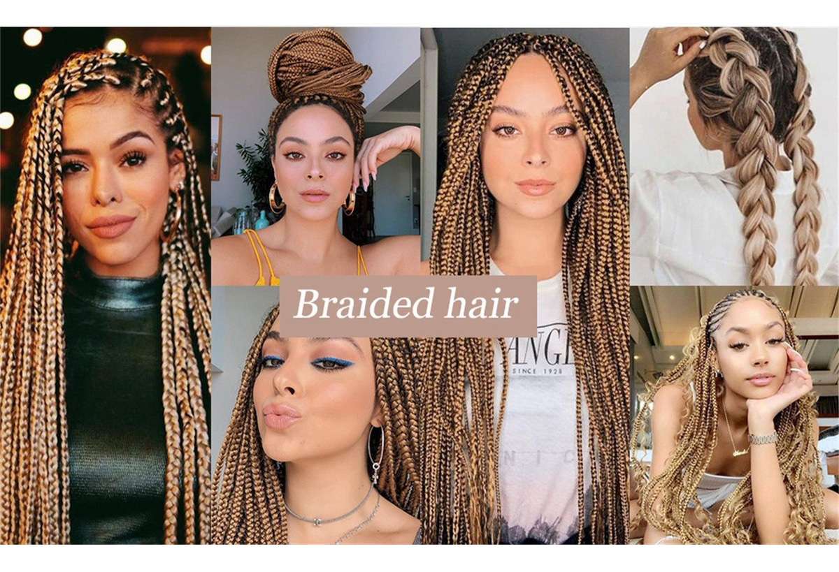 Peruca Um Cabelo De Cor De Gradiente Arco-íris Pré-esticado - Imagem 14