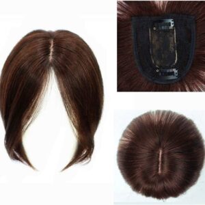 Peruca De Cabelo Humano Topper, Moldada Na Frente E