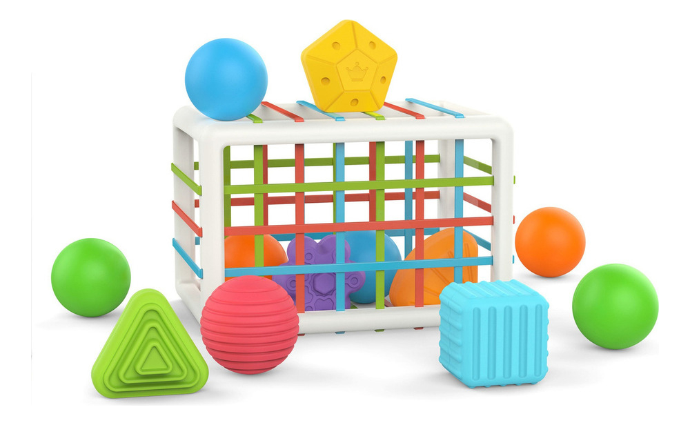 Cubo Sensorial De Habilidades Motoras Montessori Toy Brinque - Imagem 6