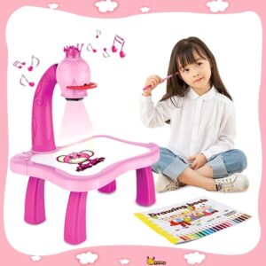 Mesa De Projeção De Desenho Infantil Com Luz E Música.