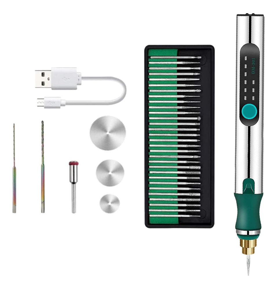 Kit De Ferramentas De Gravação Metal Sem Fio Micro Caneta - Imagem 2