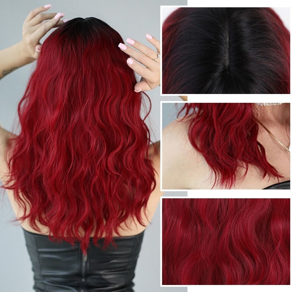 Perucas Vermelhas Para Mulheres Peruca Ondulada Wigfashion S - Imagem 8