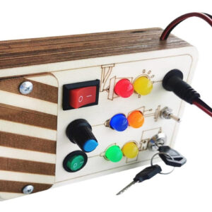 Placa Sensora Montessori Switch Busy Board Com Botões Led