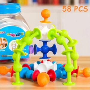 58pcs/set Brinquedos Educativos De Construção De Ventosas Pa