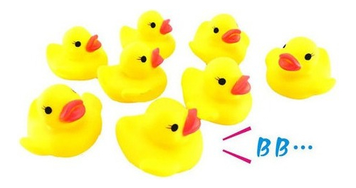 110pcs Mini Patos De Banho De Borracha Amarela Bonito. - Imagem 4