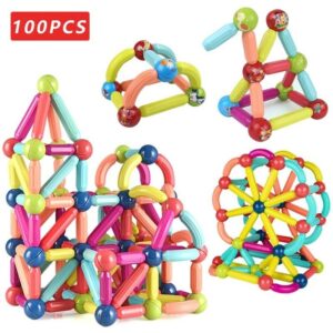 Magnetic Stick Building Block Jogo Ímãs Conjunto Infantil