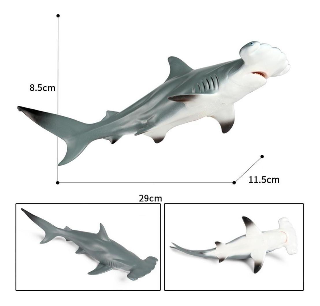 2 Figuras De Ação Tubarão Modelo Miniatura Vida Marinha - Imagem 12