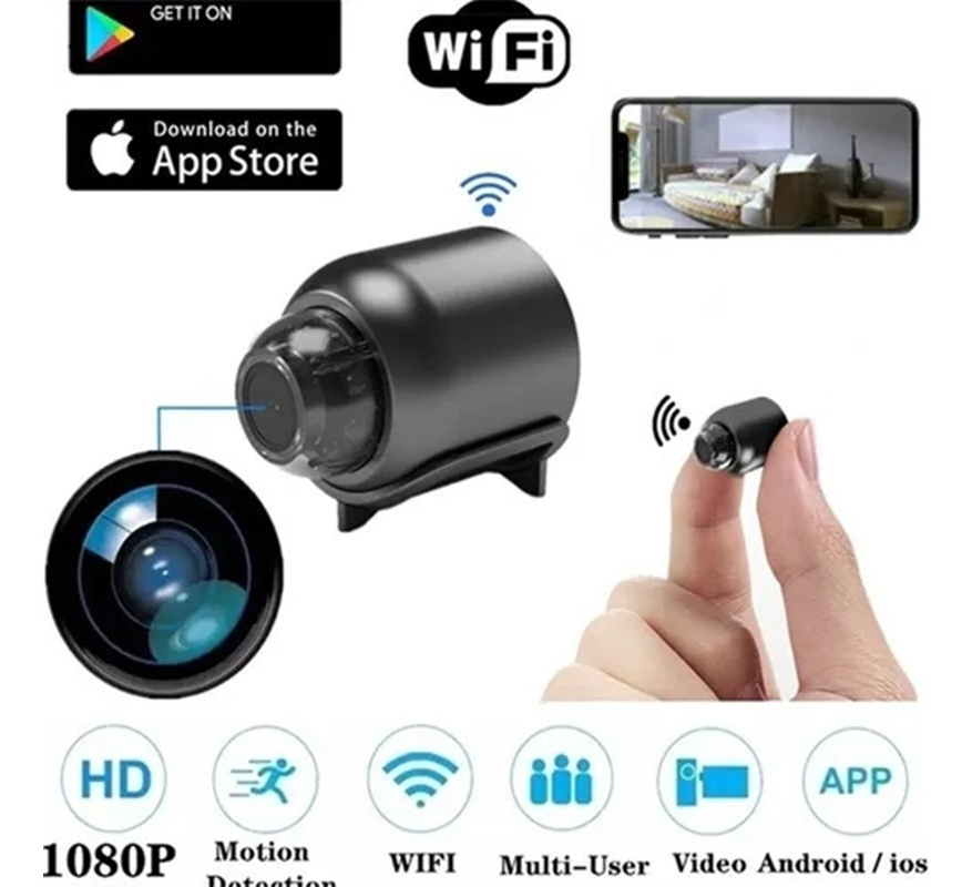 Mini Câmera Wi-fi Sem Fio 1080p Vigilância Noturna Segura - Imagem 2